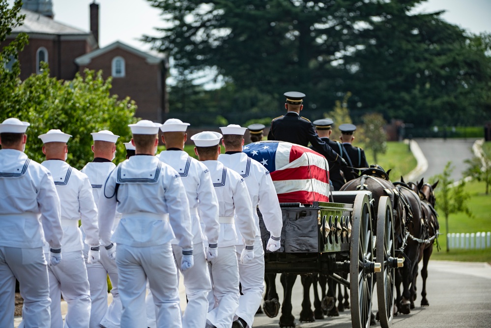 Modified Military Funeral Honors With Funeral Escort Are Conducted For U.S. Navy Capt. Bruce Boyle in Section 82