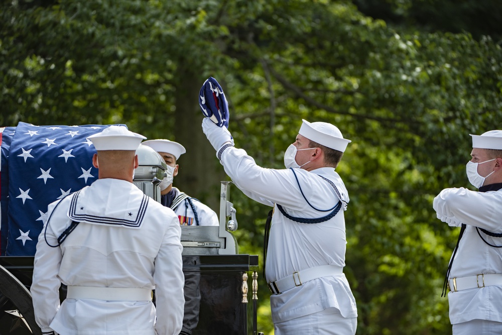 Modified Military Funeral Honors With Funeral Escort Are Conducted For U.S. Navy Capt. Bruce Boyle in Section 82