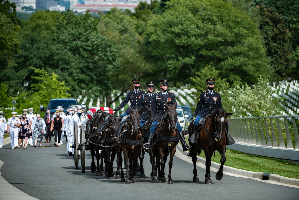 Modified Military Funeral Honors With Funeral Escort Are Conducted For U.S. Navy Capt. Bruce Boyle in Section 82