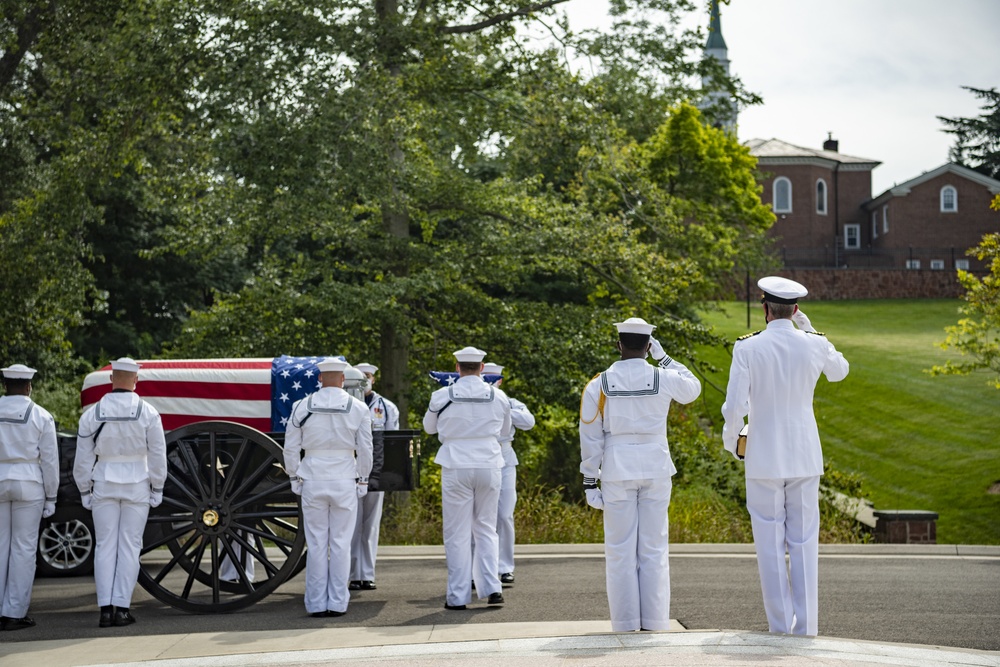 Modified Military Funeral Honors With Funeral Escort Are Conducted For U.S. Navy Capt. Bruce Boyle in Section 82