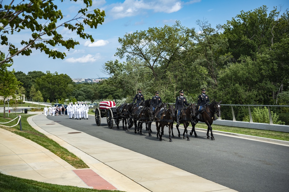 Modified Military Funeral Honors With Funeral Escort Are Conducted For U.S. Navy Capt. Bruce Boyle in Section 82