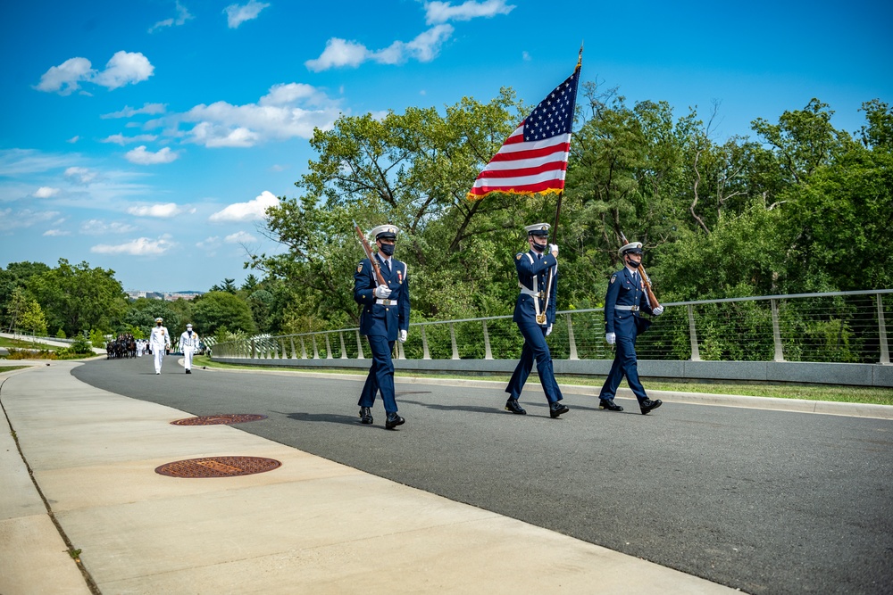 Modified Military Funeral Honors With Funeral Escort Are Conducted For U.S. Navy Capt. Bruce Boyle in Section 82