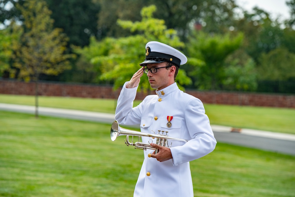 Modified Military Funeral Honors With Funeral Escort Are Conducted For U.S. Navy Capt. Bruce Boyle in Section 82