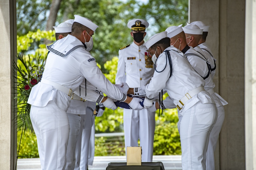 Modified Military Funeral Honors With Funeral Escort Are Conducted For U.S. Navy Capt. Bruce Boyle in Section 82