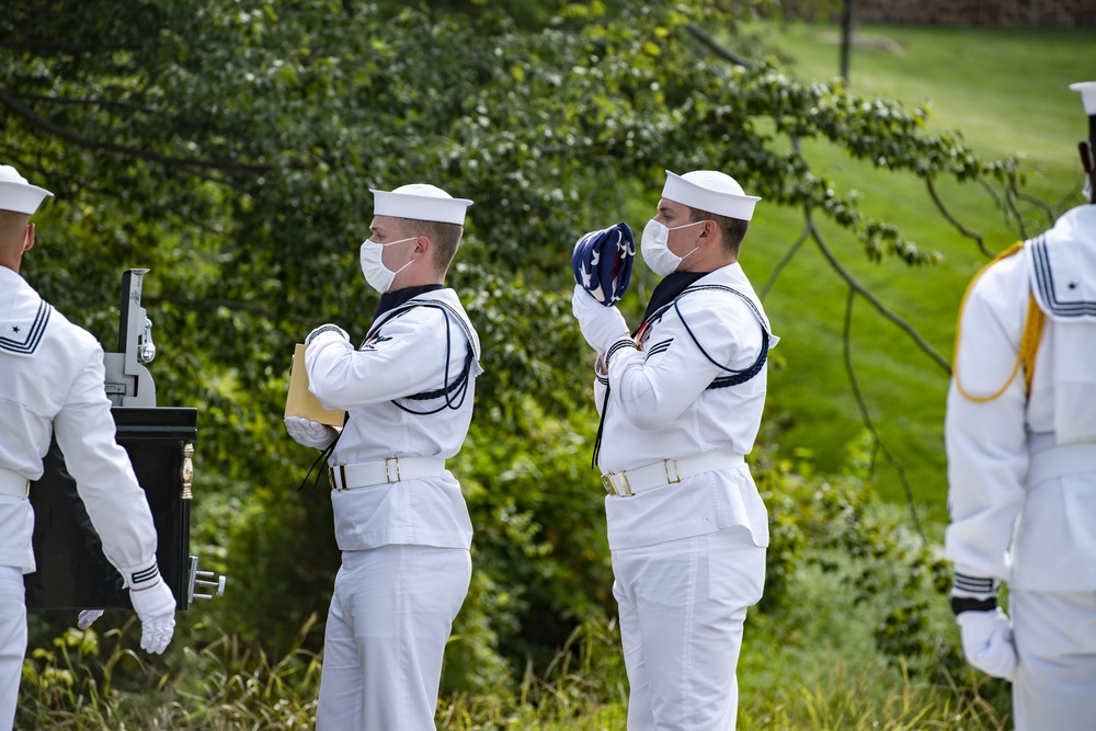 Modified Military Funeral Honors With Funeral Escort Are Conducted For U.S. Navy Capt. Bruce Boyle in Section 82