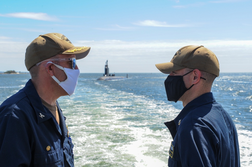 USS Texas Arrives in Groton