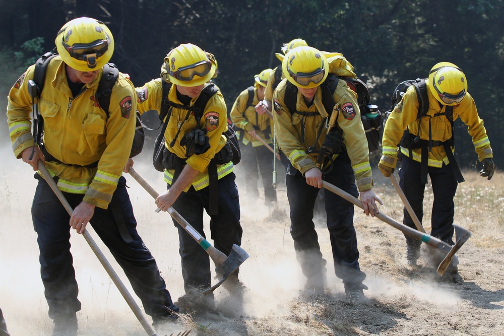 Cal Guard TF Rattlesnake contains CZU Lightning Complex Fire