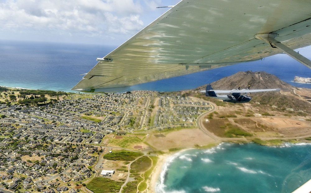 WWII-Era Warbirds Fly Over Hawaii