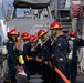 USS Ross Sailors participate in a damage control training
