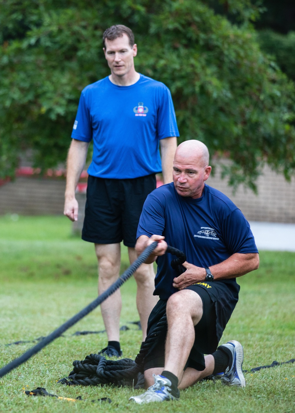 All American Leaders do combat focused PT during commander's conference