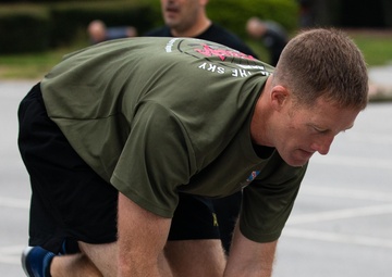 All American Leaders do combat focused PT during commander's conference