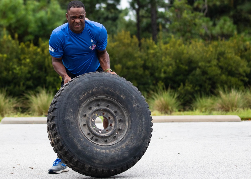 All American Leaders do combat focused PT during commander's conference