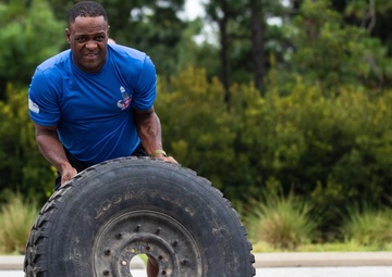 All American Leaders do combat focused PT during commander's conference