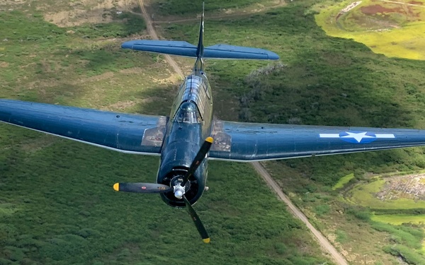 WWII-Era Warbirds Fly Over Hawaii