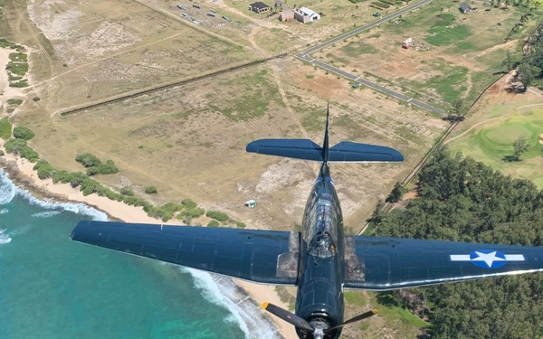 WWII-Era Warbirds Fly Over Hawaii