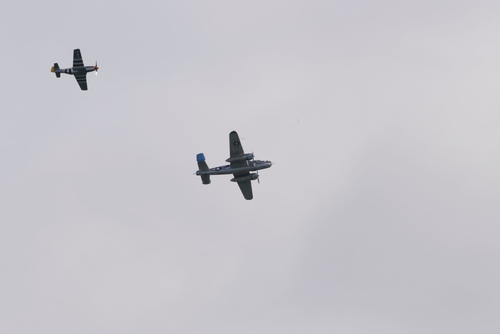 Warbirds Aerial Parade above Battleship Missouri Memorial