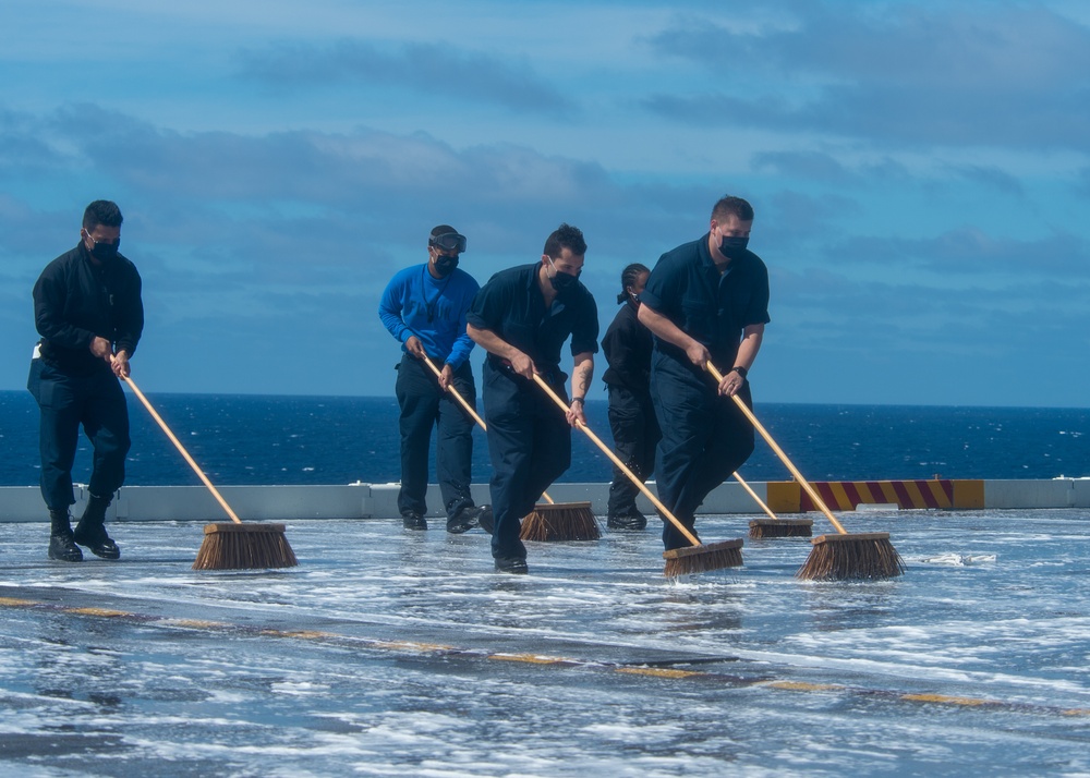 Sailors Conduct Scrub Exercise