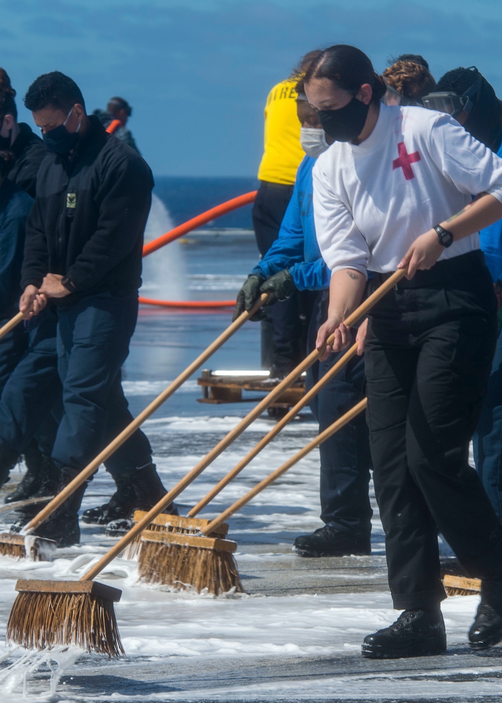 Sailors Conduct Scrub Excercise