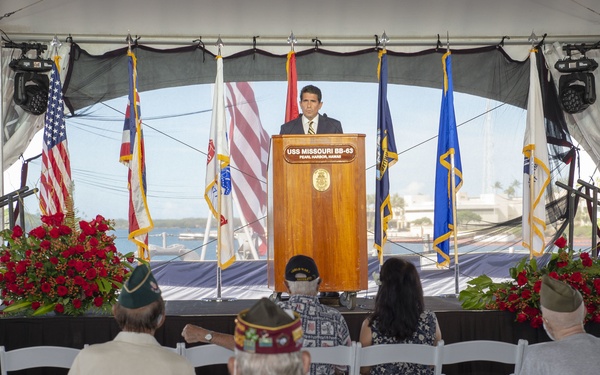 75th Anniversary of the End of WWII aboard Battleship Missouri Memorial