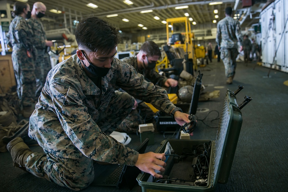 CLB-31, 31st MEU conducts NEO training exercise aboard USS America