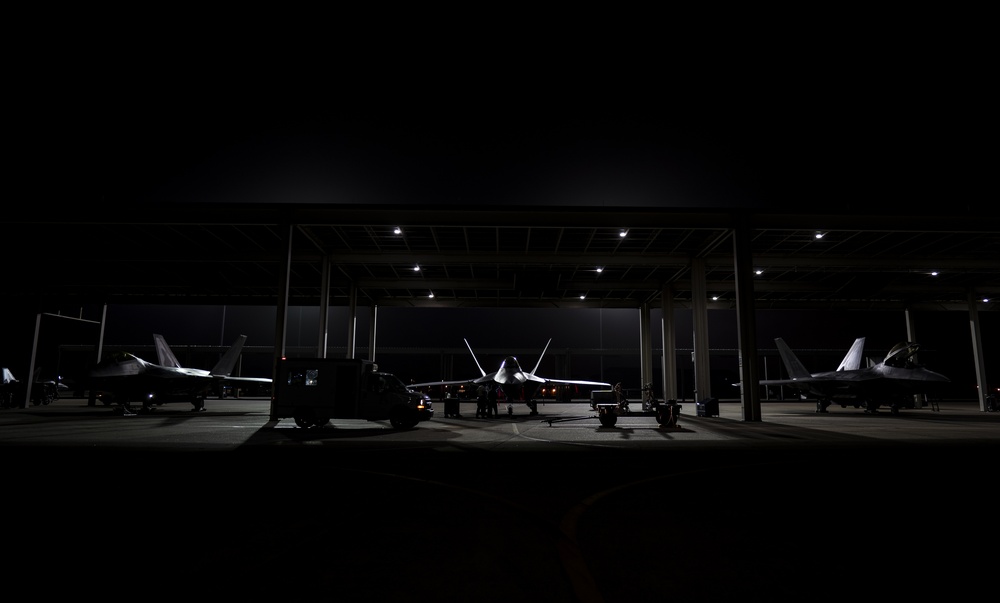 1st Fighter Wing conducts night flying operations