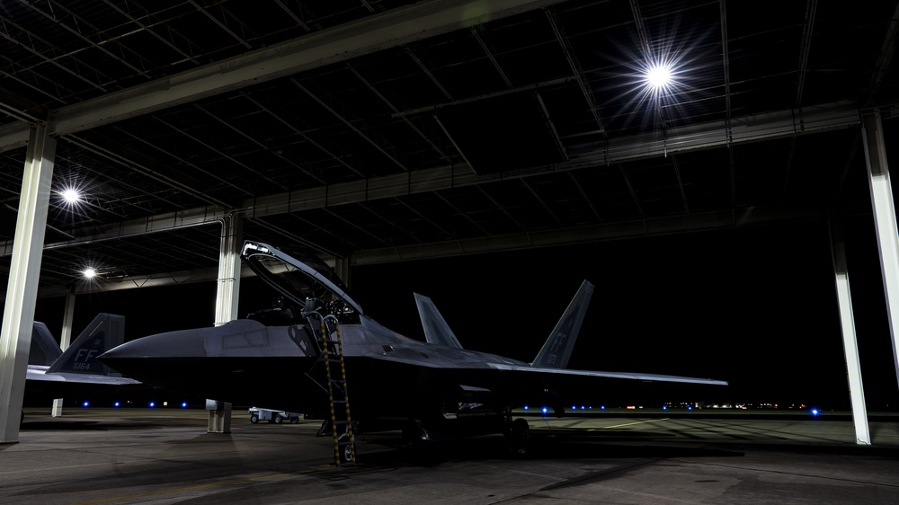 1st Fighter Wing conducts night flying operations