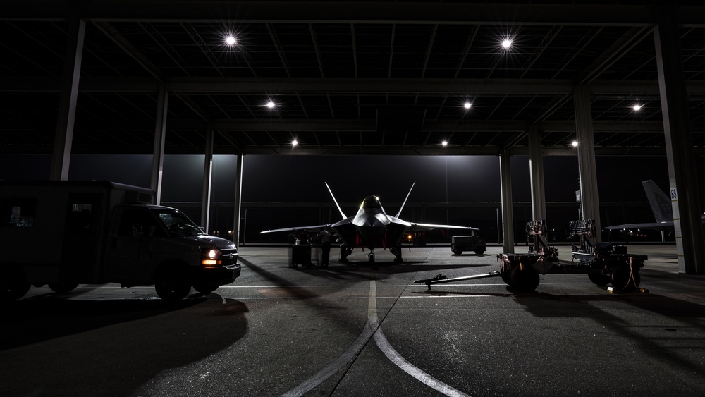 1st Fighter Wing conducts night flying operations