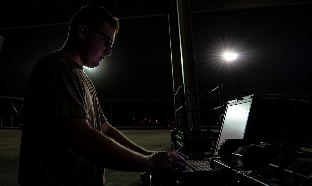 1st Fighter Wing conducts night flying operations