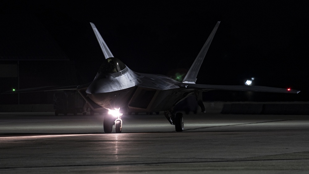 1st Fighter Wing conducts night flying operations