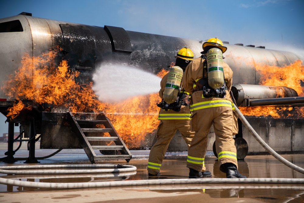 Air Guard Firefighters get hands-on training at Rosecrans