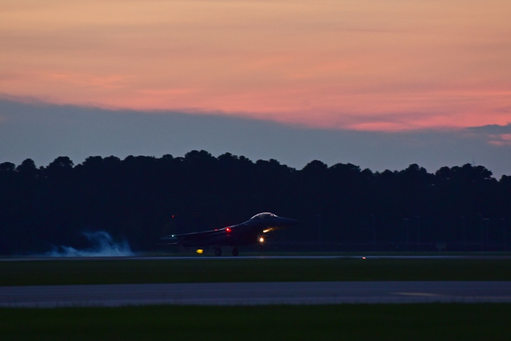 Strike Eagle at sunset