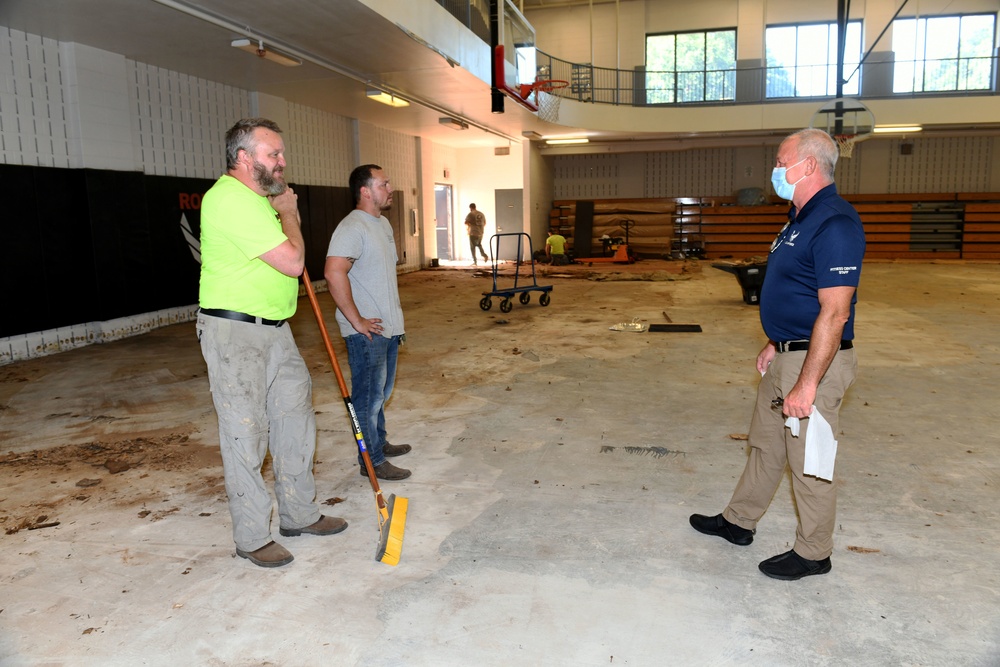 Robins Fitness Center: Basketball court renovation