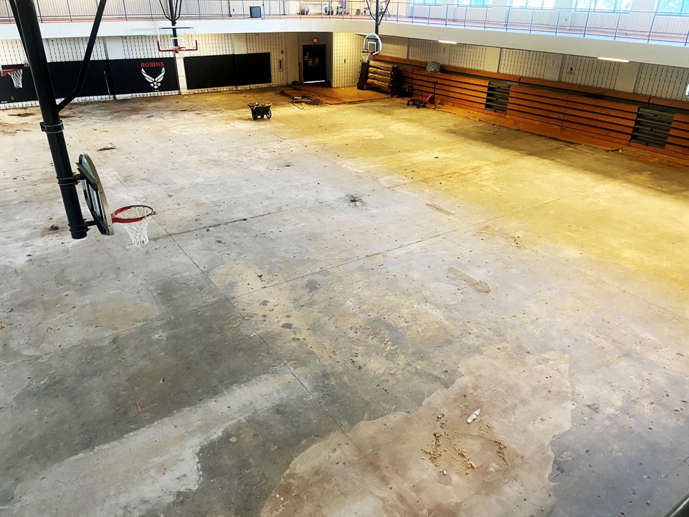 Robins Fitness Center: Basketball court renovation