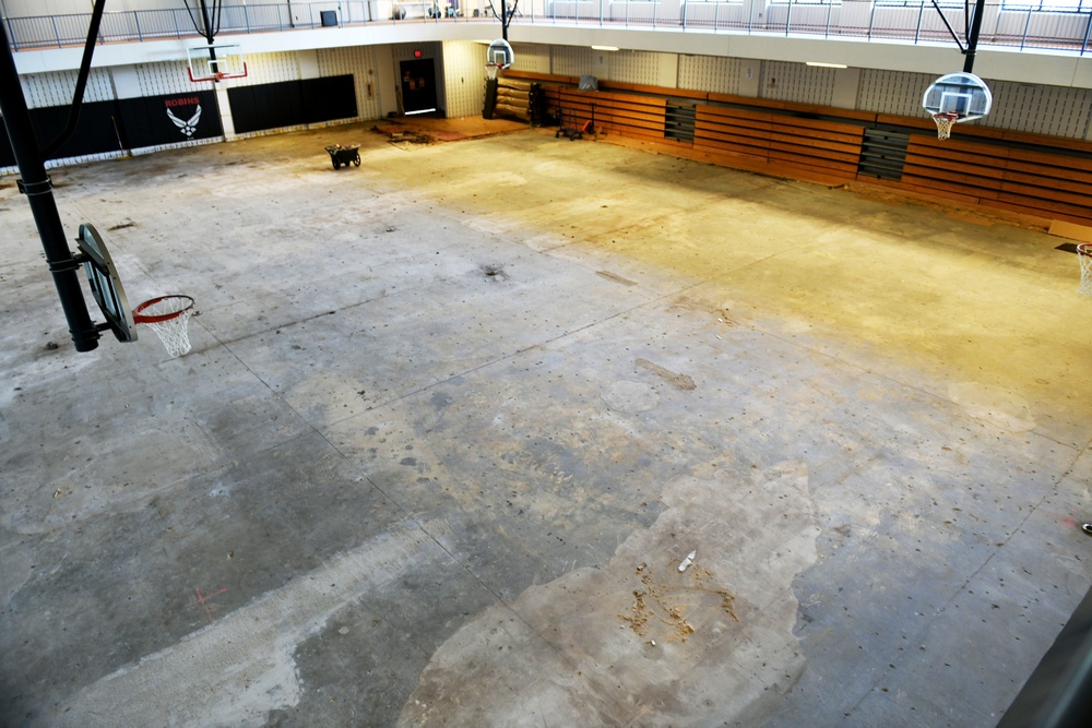 Robins Fitness Center: Basketball court renovation