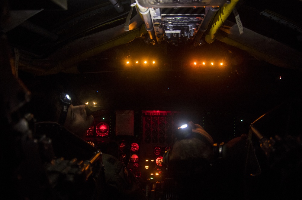 KC-135 Air Refuels the 5th Bomb Wing B-52H Stratofortress