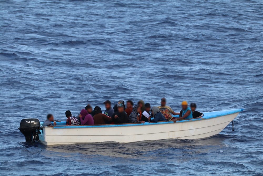 Coast Guard repatriates 20 of 21 migrants to the Dominican Republic, following interdiction in the Mona Passage near Puerto Rico