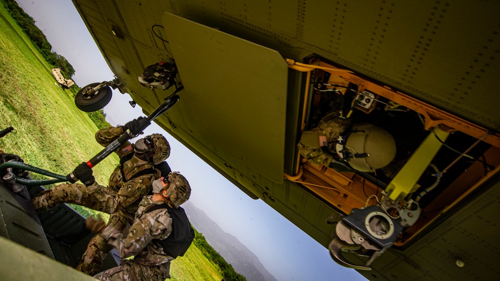 US Marine and Soldiers conduct joint sling load operation in Honduras