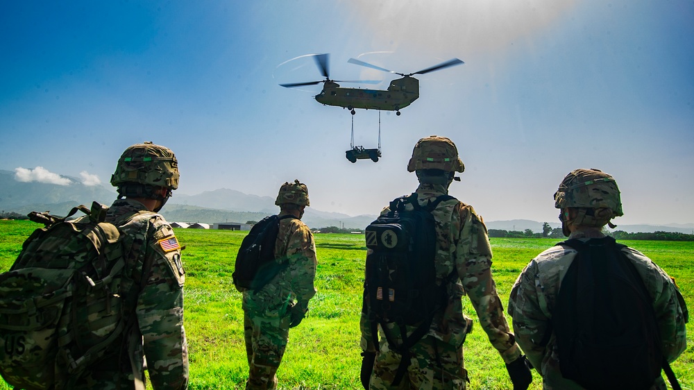 US Marine and Soldiers conduct joint sling load operation in Honduras