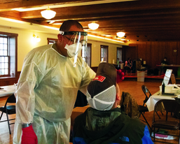 Michigan National Guard conducts cost-free COVID-19 walk-thru tests on Mackinac Island