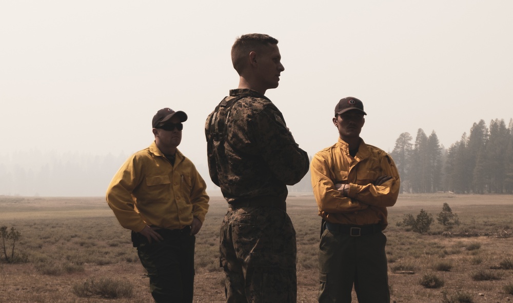 Marines battle Slink Fire on Training Center