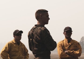 Marines battle Slink Fire on Training Center