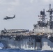 USS America (LHA 6) and USS New Orleans (LPD 18) Conduct a Replenishment-at-Sea with USNS Charles Drew (T-AKE 10)