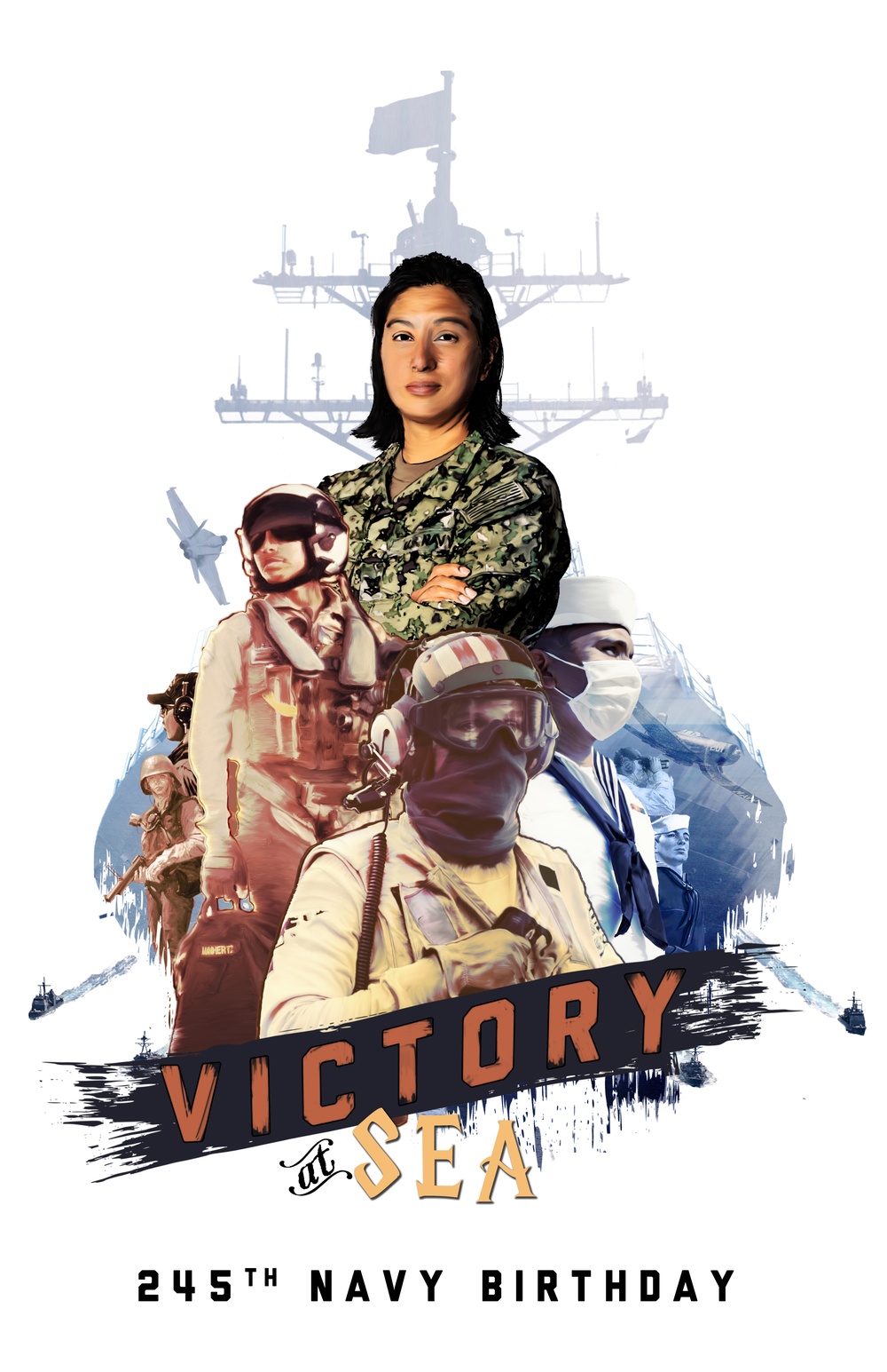 Victory at Sea 245th Navy Birthday -11x17