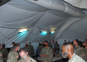 Briefing the commander