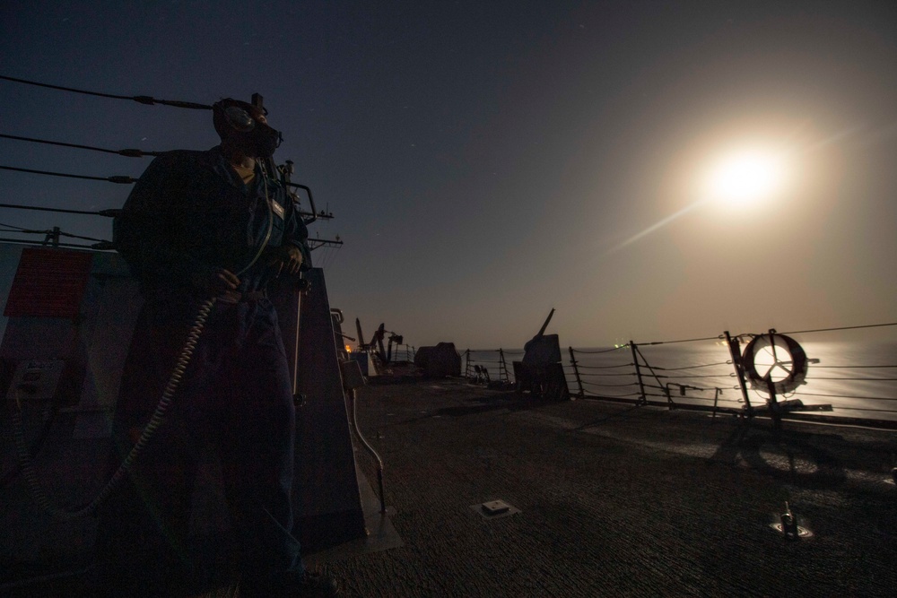 Sterett Sailors Stand night Watch