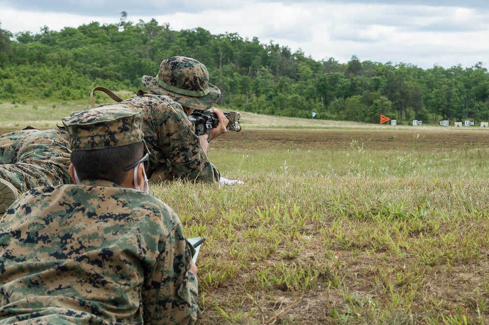 Chicago based Marines from the 2nd Battalion 24th Marines conduct weapons and team training at Total Force Training Center Fort McCoy 3-14 August 2020