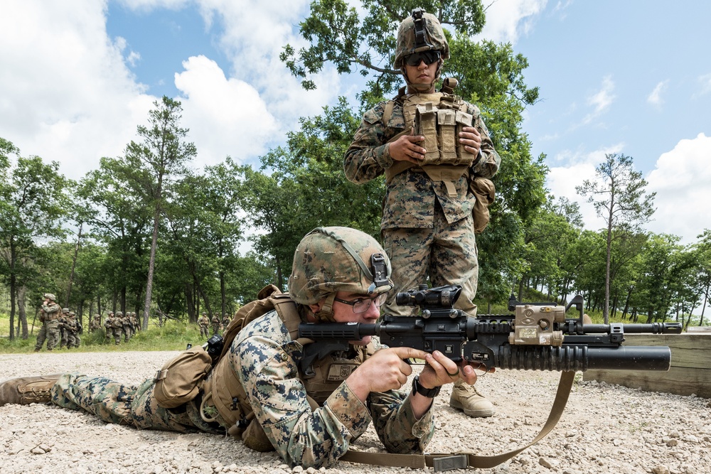 Chicago based Marines from the 2nd Battalion 24th Marines conduct weapons and team training at Total Force Training Center Fort McCoy 3-14 August 2020