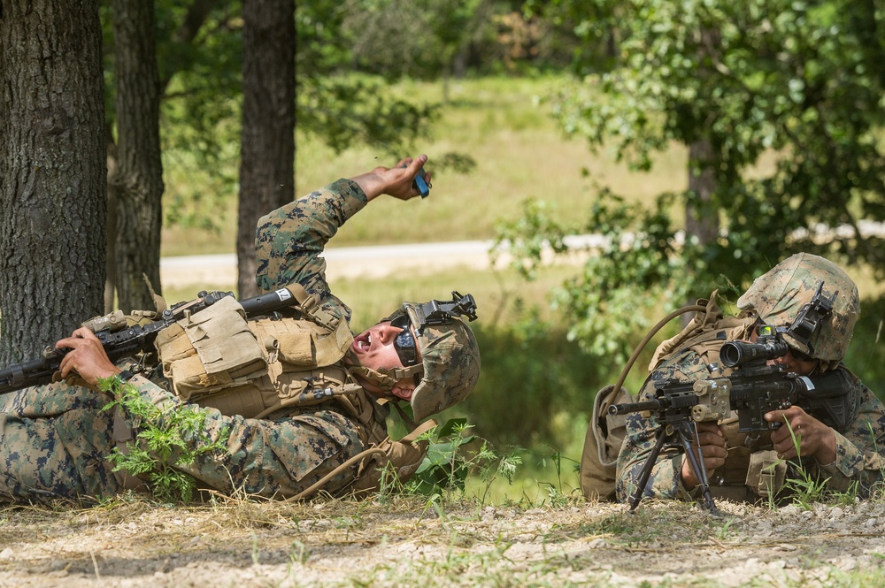 Chicago based Marines from the 2nd Battalion 24th Marines conduct weapons and team training at Total Force Training Center Fort McCoy 3-14 August 2020