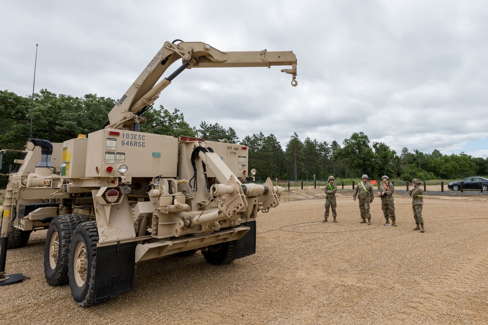 377th SMC Soldiers conduct recoverey operations at Ft. McCoy