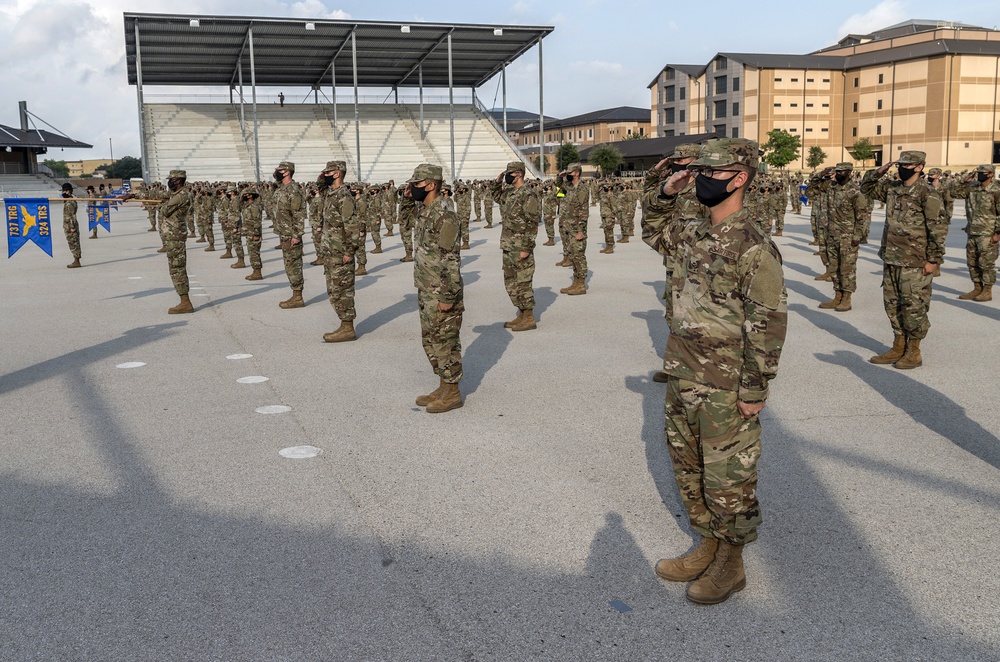 U.S. Air Force Basic Military Training Graduation and Coining Ceremony